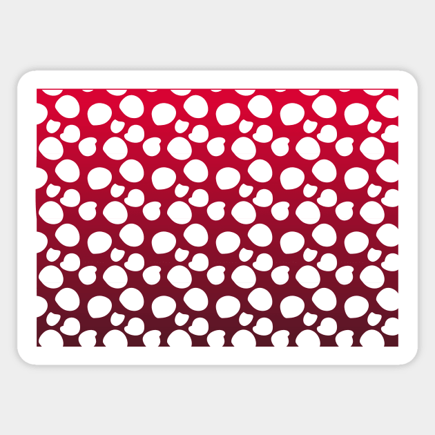 Red and white dots pattern paint Sticker by soycarola